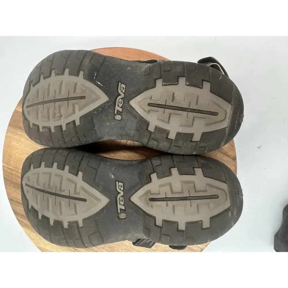 Teva Sandals Mens Sz 9 Black Hook & Loop Strap Sport Hiking Water Minimal Summer